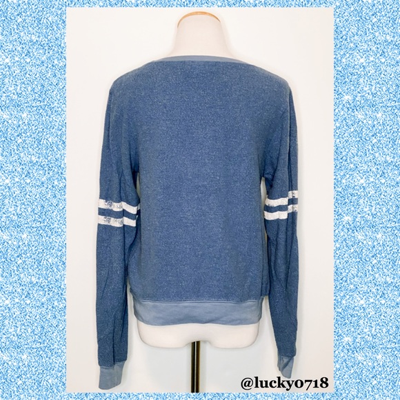 Wildfox Blue & White USA Pullover Sz XS - Picture 5 of 7